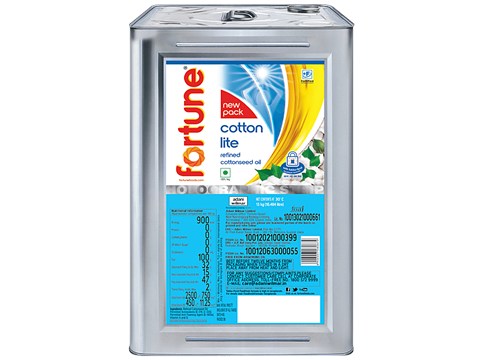 Fortune Cotton Lite Refined Cottonseed Oil, 15 kg