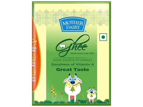Mother Dairy Pure Cow - Ghee/Tuppa, 500 ml