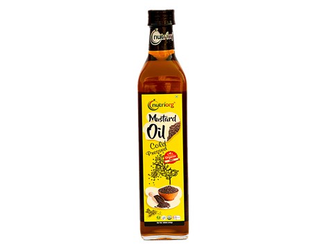 Nutriorg Certified Organic Mustard Oil, 500 ml