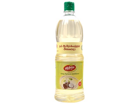 Chithirai Coconut Oil - Pure, Natural, Cold-Pressed, Healthy, For Cooking, 1 L