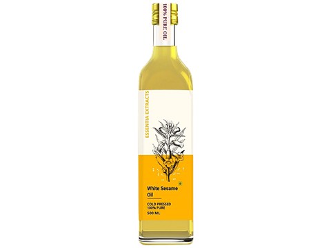 Essentia Extracts White Sesame Oil - Pure, Cold Pressed, 500 ml