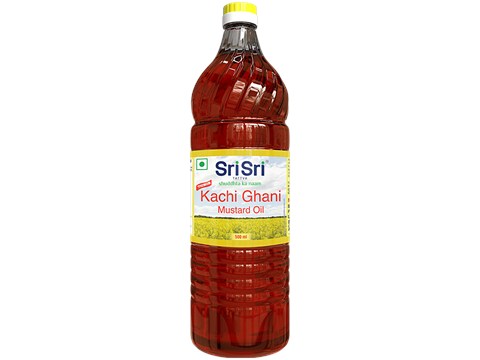 Sri Sri Tattva Premium Kachi Ghani Mustard Oil - Fortified With Vitamin A, D, Boosts Overall Health, 500 ml