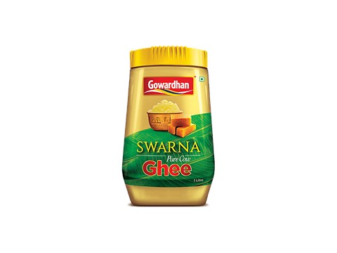 Gowardhan Swarna Pure Cow Ghee/Tuppa, 1 L