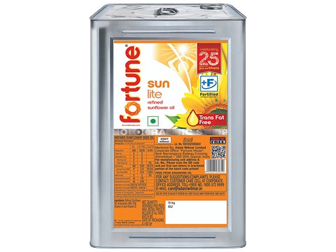 Fortune Sunlite Refined Sunflower Oil, 13 kg