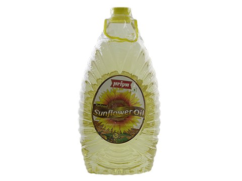 Priya Refined Sunflower Oil - Zero Cholesterol, 5 L
