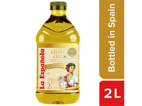 La Espanola Extra Light OliveOil for Indian Cooking - Deep Frying & Baking, 2 L