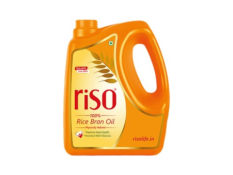 Riso Physically Refined Rice Bran Oil - Rich in Natural Oryzanol, 5 L