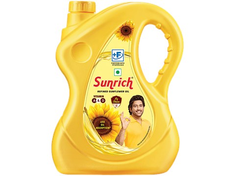 Sunrich Refined Sunflower Oil, 4 kg