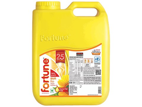 Fortune Sunlite Refined Sunflower Oil, 13 kg