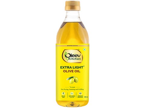 Oleev Kitchen Extra Light Olive Oil - Frying, Sauteing & Grilling, 500 ml