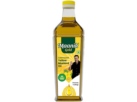 Maanik Gold Gold Yellow Mustard Oil, 1 L