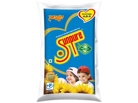 Sunpure  Refined Sunflower Oil, 1 L