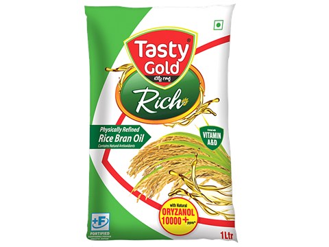 Tasty Gold Lite Refined Sunflower Oil, 1 L