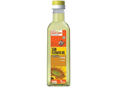 Pro Nature Sunflower Oil - Cold Pressed, 500 ml