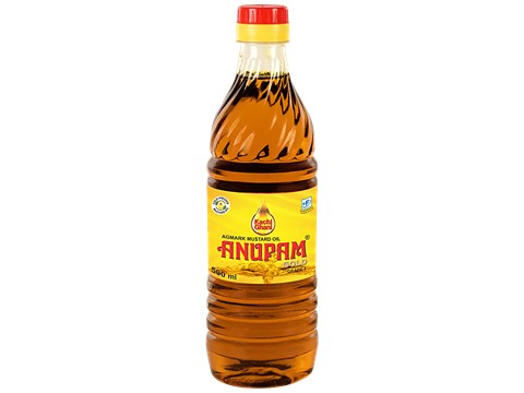 ANUPAM GOLD Agmark Mustard Oil - Pure Kacchi Ghani, Rich Aroma, 500 ml