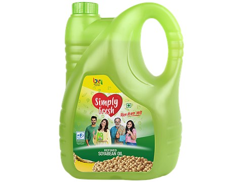 Simply Fresh Refined Soyabean Oil, 4.500 kg