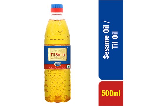 Tilsona Gold Pure Til Sesame/Gingelly Oil, 500 ml