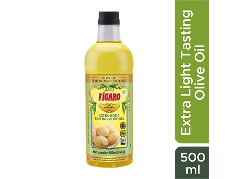 Figaro Extra Light Tasting Olive Oil - Ideal For Indian Cooking, Suitable For Deep Frying, 500 ml