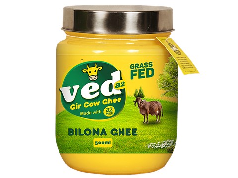 VED A2 GIR Cow Ghee/Tuppa - A2 Milk (Vedic Bilona Method), 500 ml