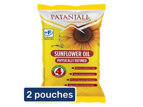 Patanjali Sunflower Oil, 2x750 g