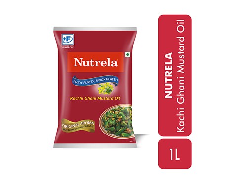 Nutrela Oil - Mustard (Kachhi Ghani), 1 L