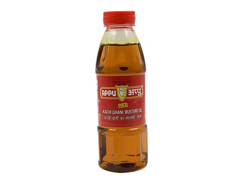 Appu Kachi Ghani Mustard Oil - Gold, 200 ml