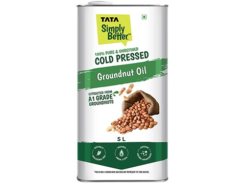 Tata Simply Better Cold Pressed Groundnut Oil, 5 L