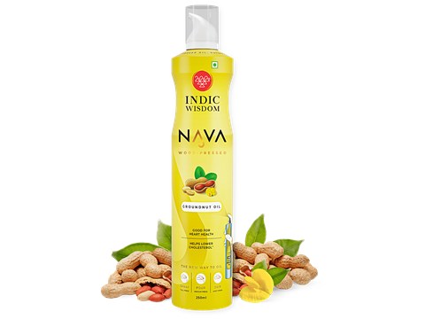 Indic Wisdom Nava Wood-Pressed Groundnut Oil, 250 ml