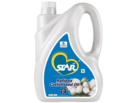 Star 555 Refined Cottonseed Oil, 5 l