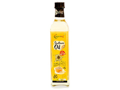 Nutriorg Sunflower Oil - Cold Pressed, 500 ml