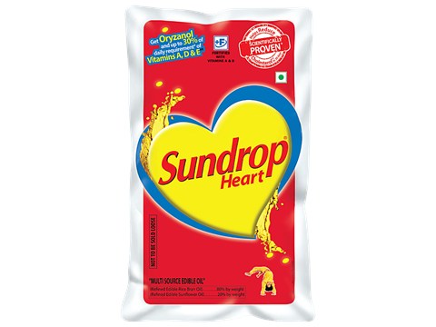 Sundrop Heart Edible Vegetable Oil, 850 g