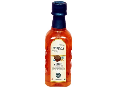 Nainaas Kitchen Virgin Cold Pressed Flaxseed Oil, 250 ml