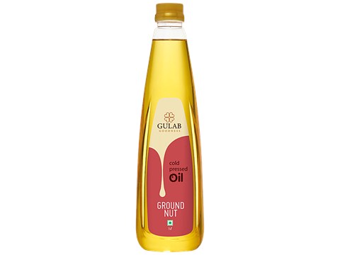 Gulab Oils Cold Pressed Groundnut Oil, 1 L