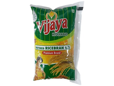 Vijaya Refined Rice Bran Oil - Boost Immunity & Contains Good Fats, 1 L