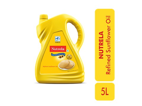 Nutrela Refined Oil - Sunflower, 5 L