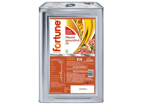 Fortune Filtered Groundnut Oil, 15 KG