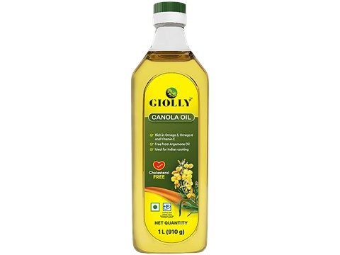 Giolly Giolly Canola Oil - Rich In Vitamins, Cholesterol Free, Ideal, 1 L