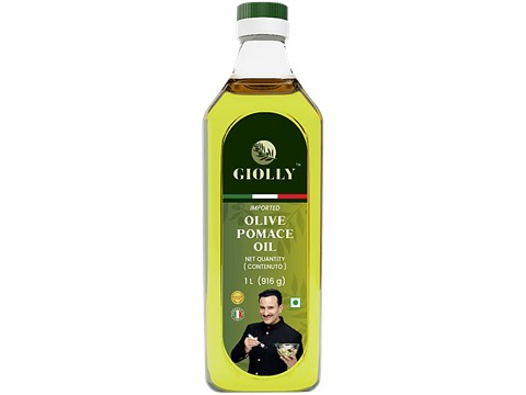 Giolly Imported Olive Pomace Oil - Enriched With Vitamin A & D, Ideal For Cooking, 1 L