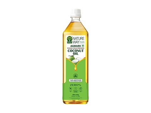 Nature Way Agmark Non-Refined Wood Cold Pressed Coconut Oil, 500 ml
