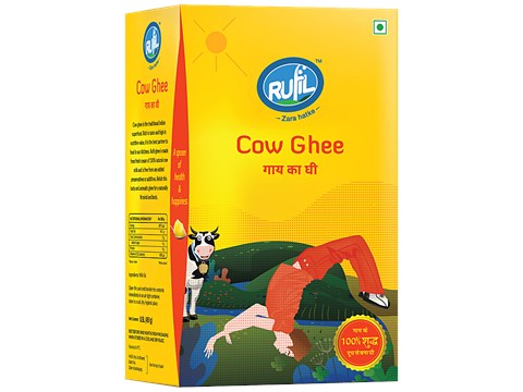Rufil Cow Ghee - Pure, Made From 100 % Cow Milk, 500 ml