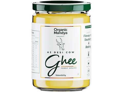 Organic Mandya A2 Desi Cow Ghee, 700 ml