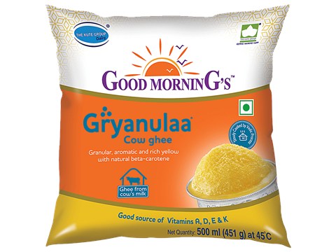 Good Morning's Gryanulaa Cow Ghee - Danedaar, 500 ml