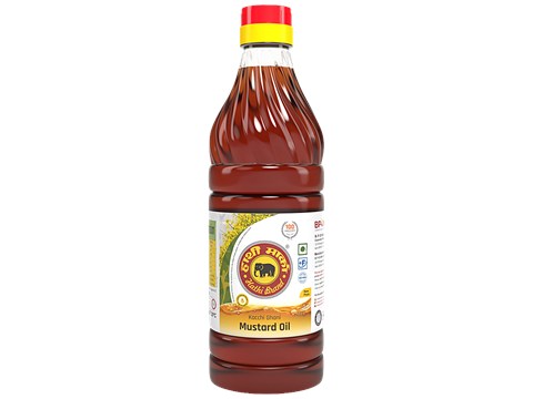 Hathi  Mustard Oil - Pungent Flavour, For Healthy Dishes, Free From Cholesterol & Trans-Fat, 500 ml