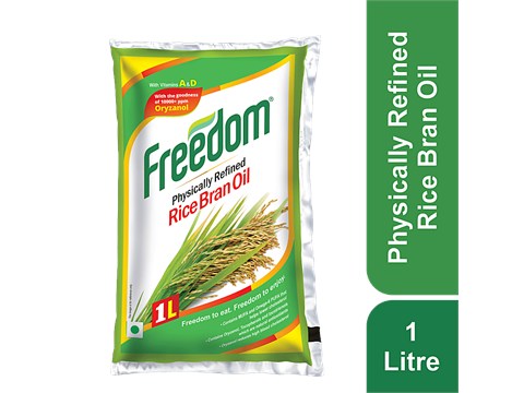 Freedom Physically Refined Rice Bran Oil, 1 L