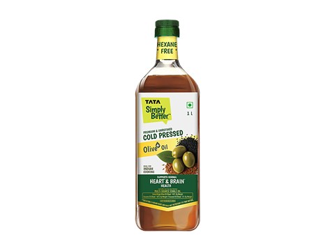 Tata Simply Better Cold Pressed Olive+ Oil, 1 L