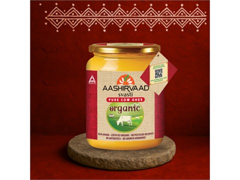 Aashirvaad Svasti Pure Organic Cow Ghee, 500 ml