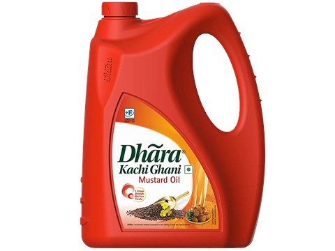 Dhara  Kachi Ghani Mustard Oil, 5 L