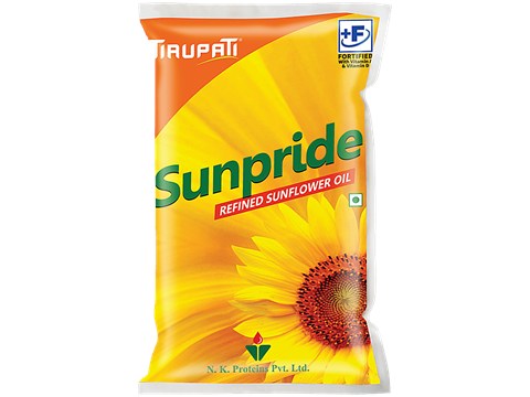 Tirupati Sunpride Refined Sunflower Oil - Fortified with Vitamin A & Vitamin D, 1 L