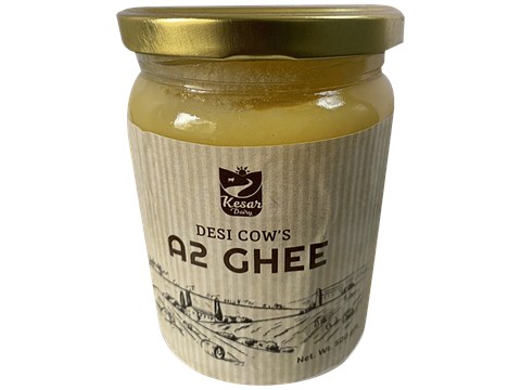 Kesar Dairy Desi Cow A2 Ghee 500gm, 500mg