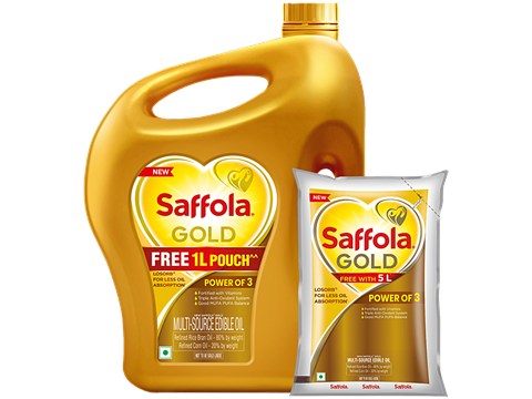 Saffola Gold Edible Oil, 5 L